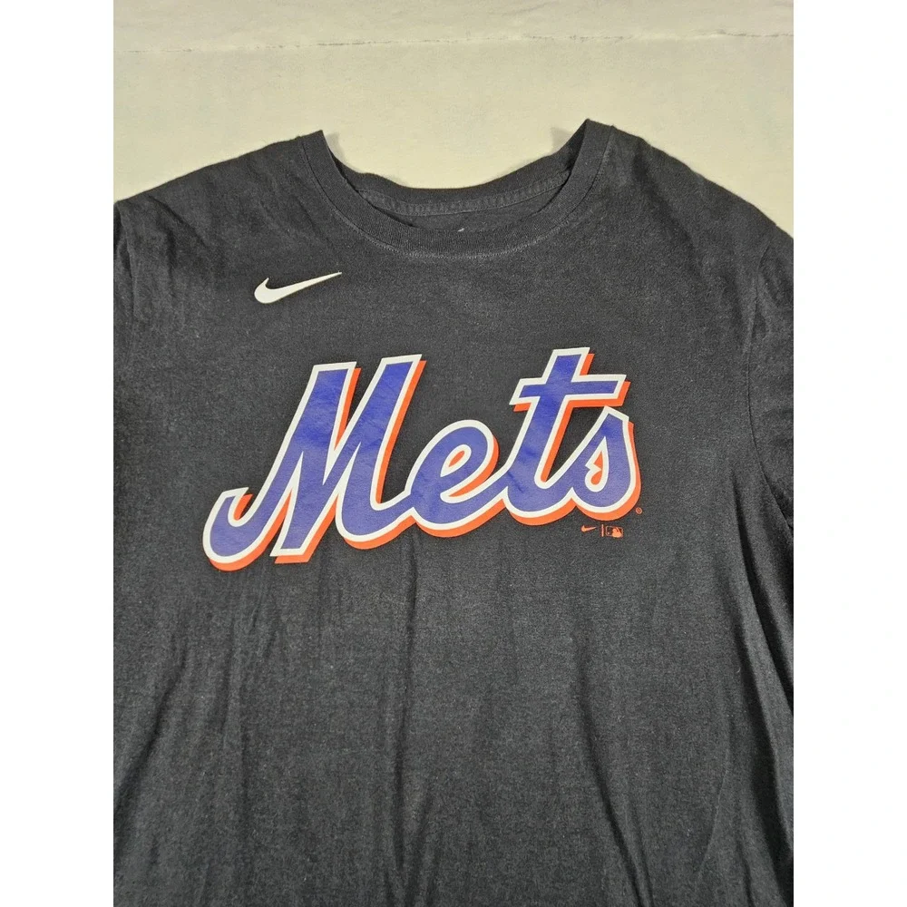 Nike New York Mets MLB Players T-Shirt Mens Large Black‎ Graphic Tee N199P-00A